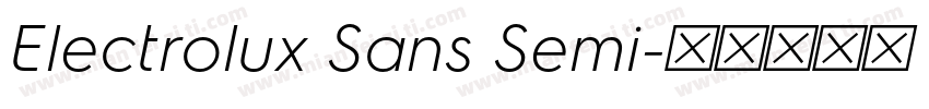Electrolux Sans Semi字体转换